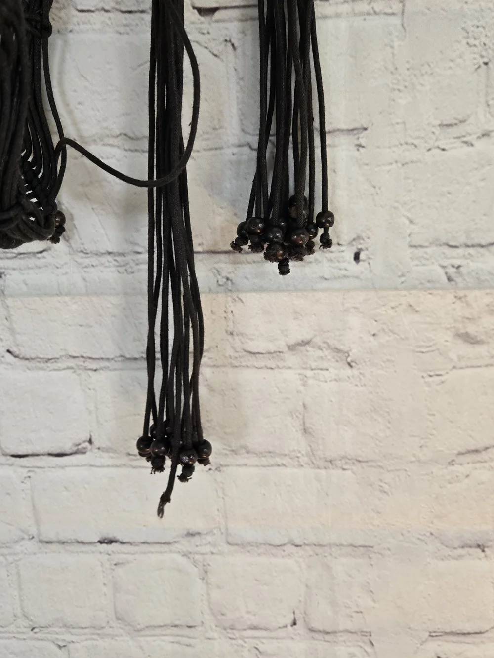 dark brown y2k boho tassel tie belt beaded macrame braided tassel belt